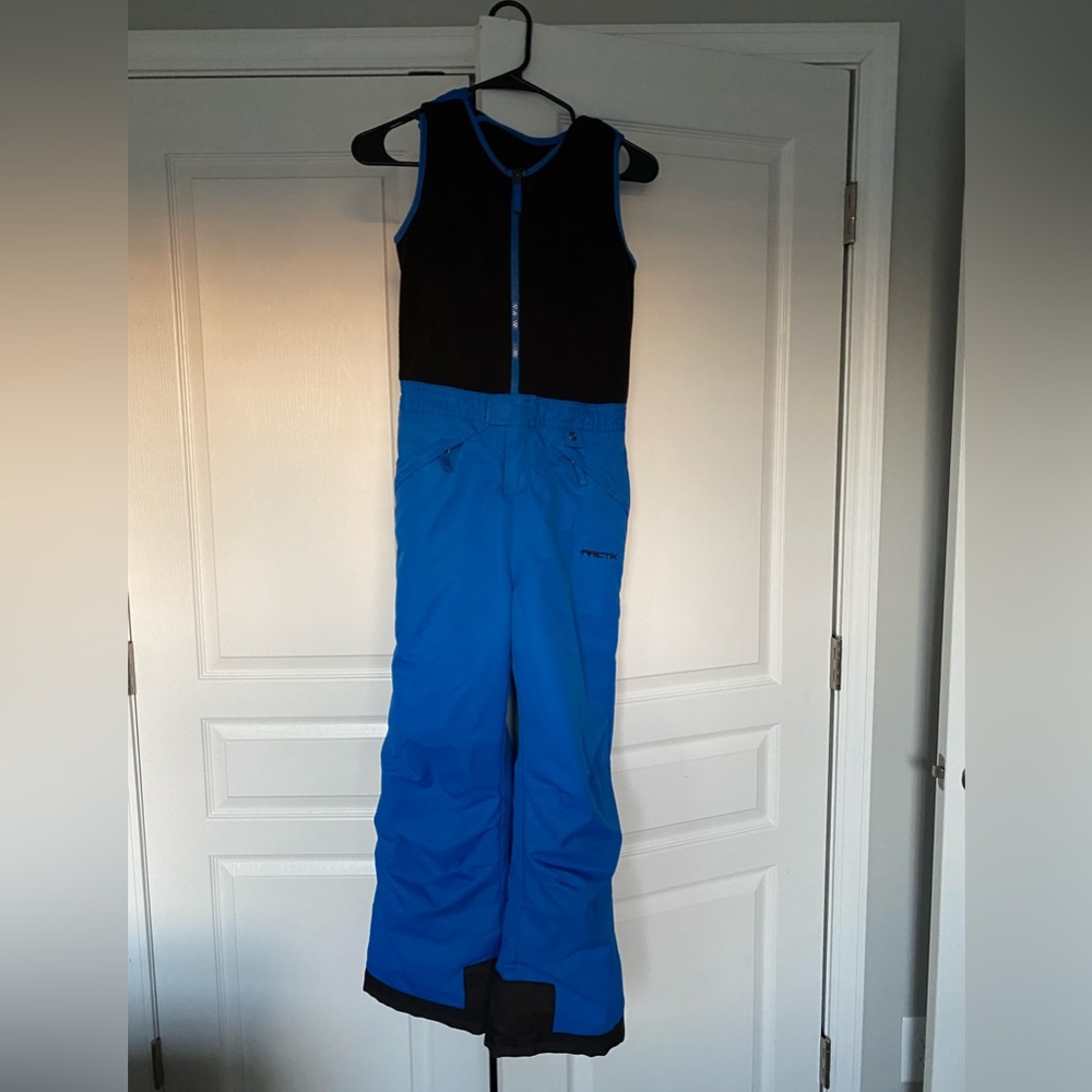 Arctix Boys Size Medium Blue & Black Snow Bibs